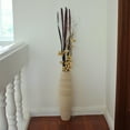 thumbnail image 5 of White & Brown 22 Inches Tall Floor Vase. Mango Wood Vase for Home Decor. Tall Vase Decorative, 5 of 14