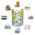 thumbnail image 4 of Fuzoiu Funny Dinosaurs on Stripes Print Circular Hamper,Laundry Basket with Handle,Collapsible Laundry,Dirty Clothes Storage Basket,for Bedroom Bathroom Dorm Living Room-Medium, 4 of 6