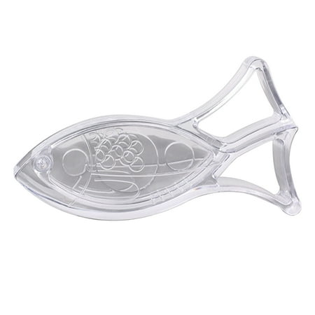 

DISHAN Portable Fish-shaped Manual Juicer - Transparent Visible Acrylic Handheld Lemon Slice Juicer Kitchen Gadget for Daily Use