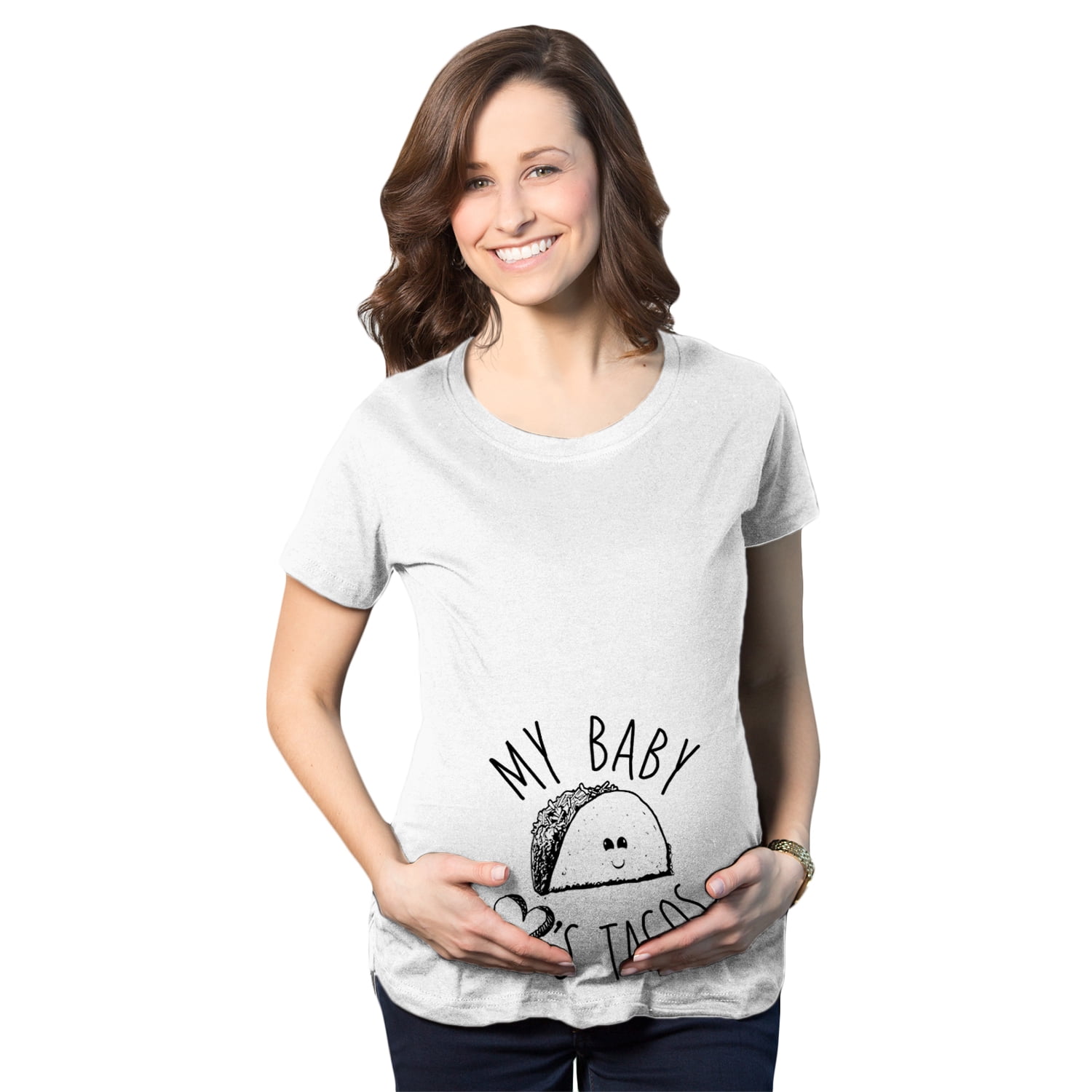 Ladies MATERNITY T-Shirt NACHO Baby Funny Gift Womens PREGNANCY Top 