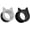 Black, variant on Gauges for Ears Piercing Flesh Tunnels and Plugs Jewelry Cute Steel Cat Earrings Stretchers