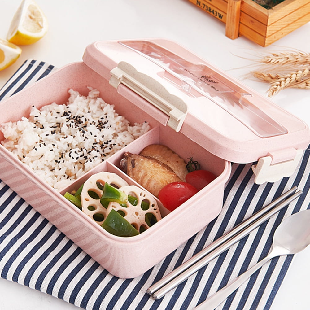 Wheat Straw Bento Box, Split Shelf Preservation Box, Disposable