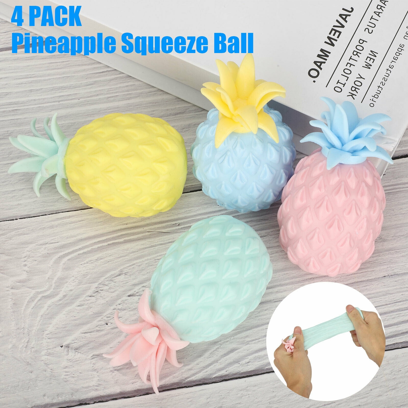 4X  Pineapple Squishy Grape Ball Fidget Toy Anxiety Sensory  Stress Relief ADHD 