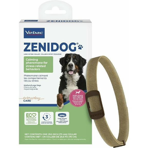 ZENIDOG Calming Collar for Dogs- Medium/Large (22-110 lbs)