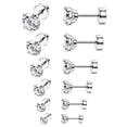 thumbnail image 2 of 6 Pendientes de acero inoxidable Studs Piercing Oreja Ronda PC Barbell incrustaciones de circonio Stud Accesorio, 2 of 5