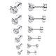 thumbnail image 2 of 6 Pendientes de acero inoxidable Studs Piercing Oreja Ronda PC Barbell incrustaciones de circonio Stud Accesorio, 2 of 5