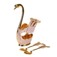 thumbnail image 2 of Lindo juego de tenedores y cucharas con forma de cisne, vajilla de cocina, decoración para pasteles y ensaladas Opción7 Oro, 2 of 9