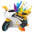 thumbnail image 2 of Floseru Dirt Bike 49cc 2 Stroke Pocket Bike, Mini Motorcycle for Kids, Gas Pocket Motorbike with Strong Dual Brake, Gas Power Motocross, Racing Max Speed 20Mph, Dual Headlights,Cool Appearance, 2 of 8