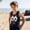 Black S, variant on Boys Graphic Tank Top Funny Monster Face Print Kids Sleeveless Muscle Tee Cartoon T-Shirt Black Summer Play Cotton Polyester Spandex,Size 4 T
