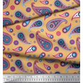 thumbnail image 2 of Soimoi Modal Satin Fabric Artistic Paisley Print Fabric by Yard 42 Inch Wide, 2 of 3