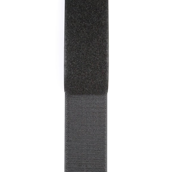 Multi-Purpose Black Sticky Back Strip - Heavy Duty 2" Wide Hook and Loop for Home & Auto