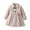 Khaki, variant on LYMAYTER Kids Girls Jackets Fall Winter Solid Color Pleated Outerwear Toddler Bowknot Windproof Jacket for 1-6 Years