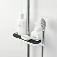 thumbnail image 3 of Without Drilling Shower Shelf For The Shower Rod - Bathroom Shower Rack Adjustable Height, For Shower Rod With A Diameter Of 19mm - 25mm (2 Pieces), 3 of 7