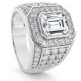 thumbnail image 2 of Pompeii 3Ct Emerald Cut Diamond Men's Ring in White, Yellow or Rose Gold Lab Grown, 2 of 5