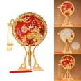 thumbnail image 6 of Wedding Fan Bride Handmade Bridesmaid Bridal Bouquet Wedding Accessories Round Fan Ornaments Chinese Style fan for hand Vintage for Home Decor Red E, 6 of 8