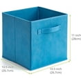 thumbnail image 2 of EZOWare Set of 4 Foldable Fabric Basket Bins with Handle 10.5X10.5X11 inch, Organiser Storage Cube for Nursery and Kids Playroom Toy Organizing- Niagara Blue, 2 of 8