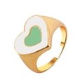 thumbnail image 1 of Anillos para mujer, regalos para mujer, moda para damas, doble corazón, dulce anillo de aleación con forma de corazón, joyería, 1 of 2