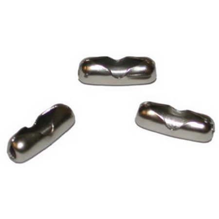 

Jandorf Specialty Hardware 90418 No.6 Nickel Plated Steel Beaded Chain Connector Pack - 100