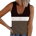 thumbnail image 2 of GaThRRgYP Workout Tops for Women,Women's Summer Tank Tops Loose Fit,Women's Summer Fashion V-neck T-Shirt Casual Sleeveless Printing Tank Vest Tops Coffee L, 2 of 5