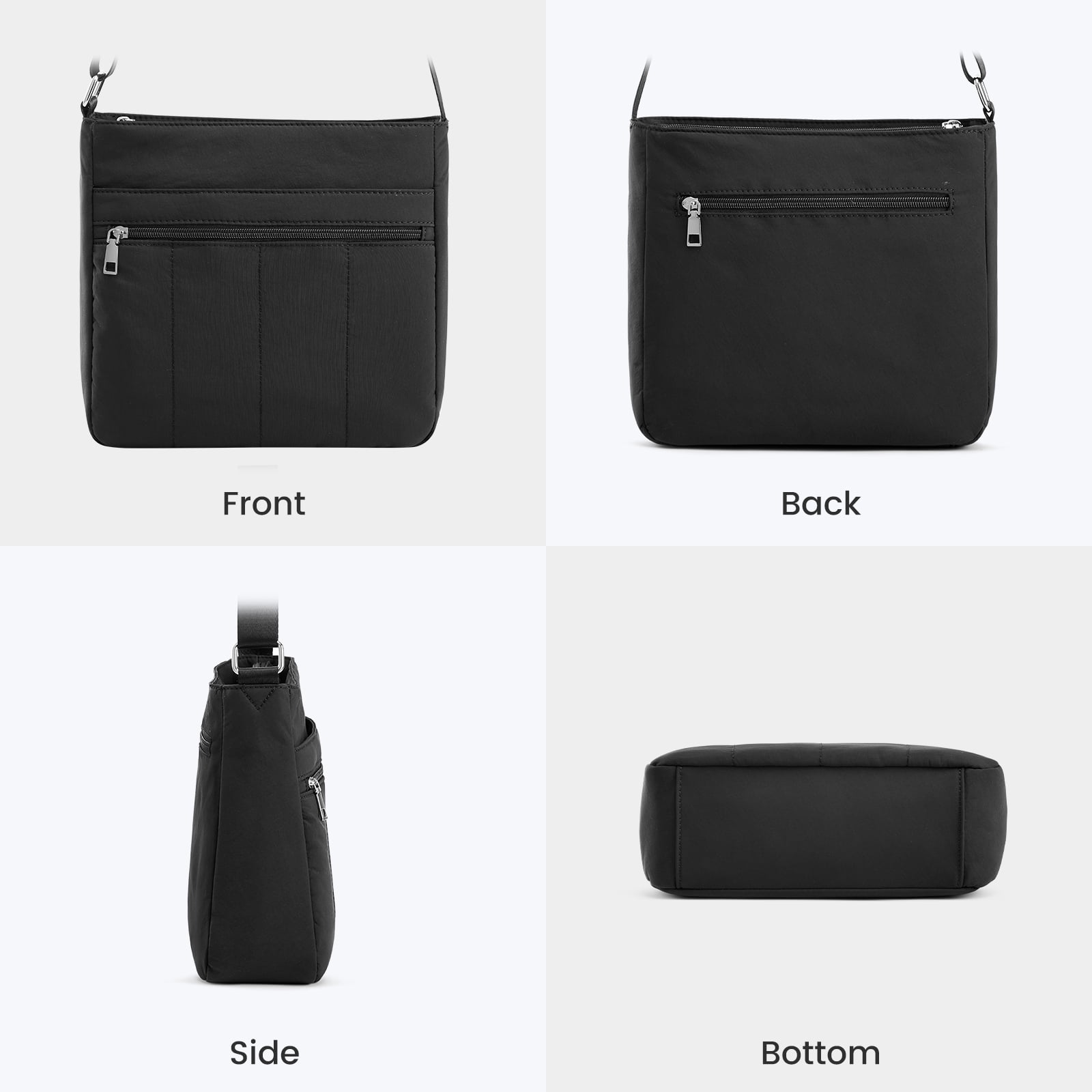 G4Free Nylon Crossbody Bags for Women, Lightweight Casual Quilted Shoulder Handbags for Travel Work