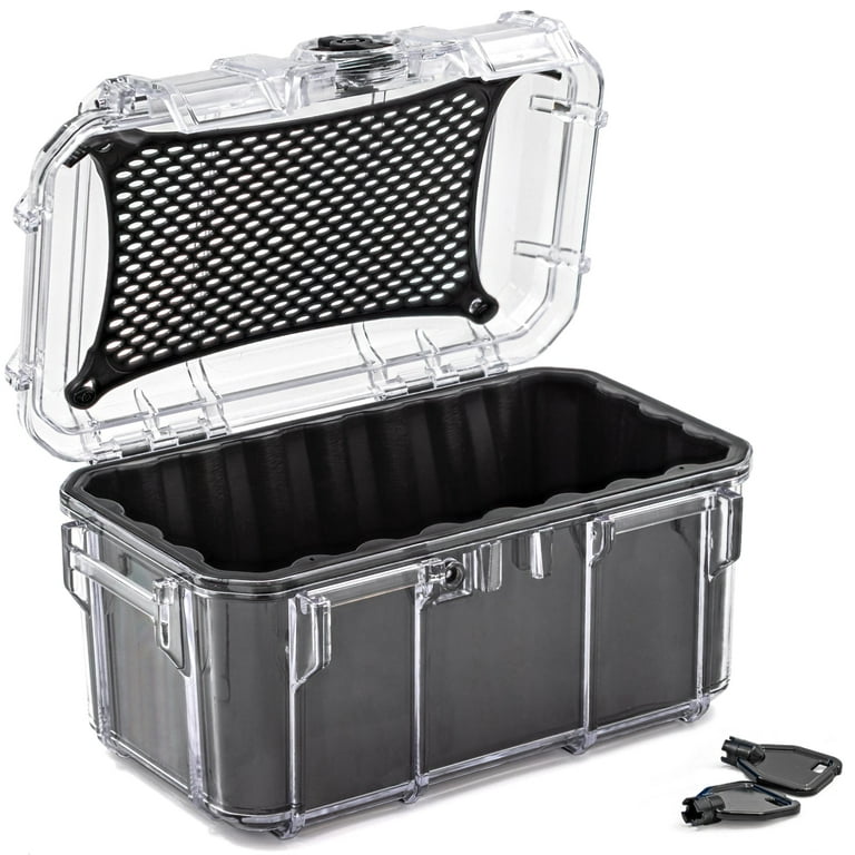 Seahorse 58 Portable Waterproof Dry Box Protective Case - Travel Safe / Mil  Spec / IP67 Waterproof / USA Made - for Ammunition, Rifle Ammo, Pistols,  Smell Proof Box (Clear) 