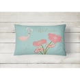 thumbnail image 2 of Carolines Treasures BB8532PW1216 Flamingo Welcome Canvas Fabric Decorative Pillow  12H x16W multicolor, 2 of 3