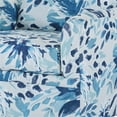 thumbnail image 4 of Pemberly Row Polyester Fabric Swivel Chair in Blue and White, 4 of 5