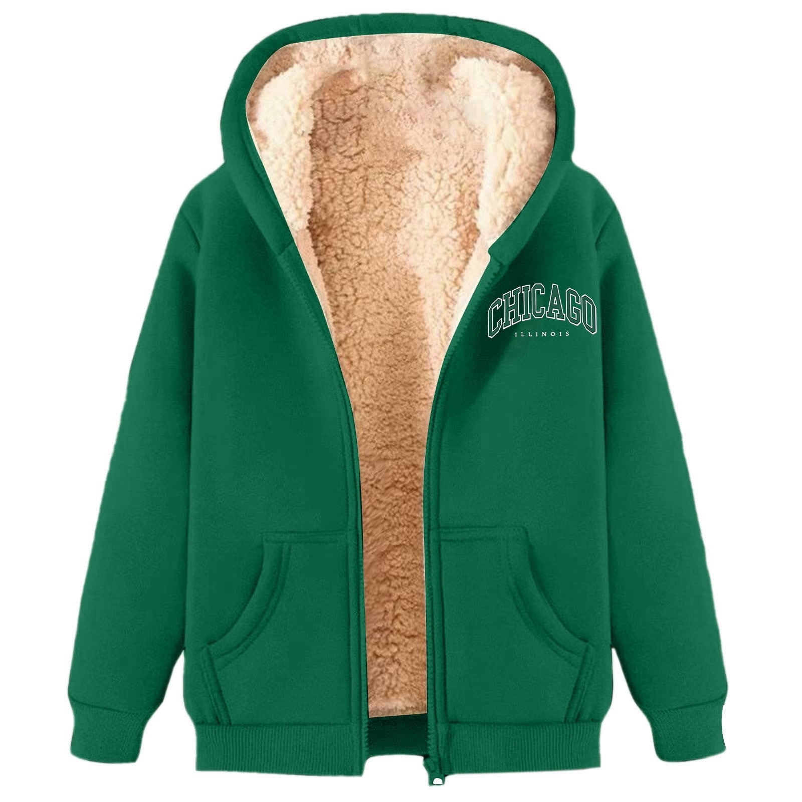 Men's And Women's Sports Winter Casual Same Style Autumn And Winter Fashion Same Style Casual Printed Sports Winter Coat With Zipper Hooded Sweatshirt With Pocket Long Sweatshirts Leggings Women's Zip