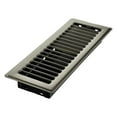 thumbnail image 2 of Imperial 3" x 10" Brushed Nickel Steel Floor Register, Louvered, 1-pk, 2 of 6