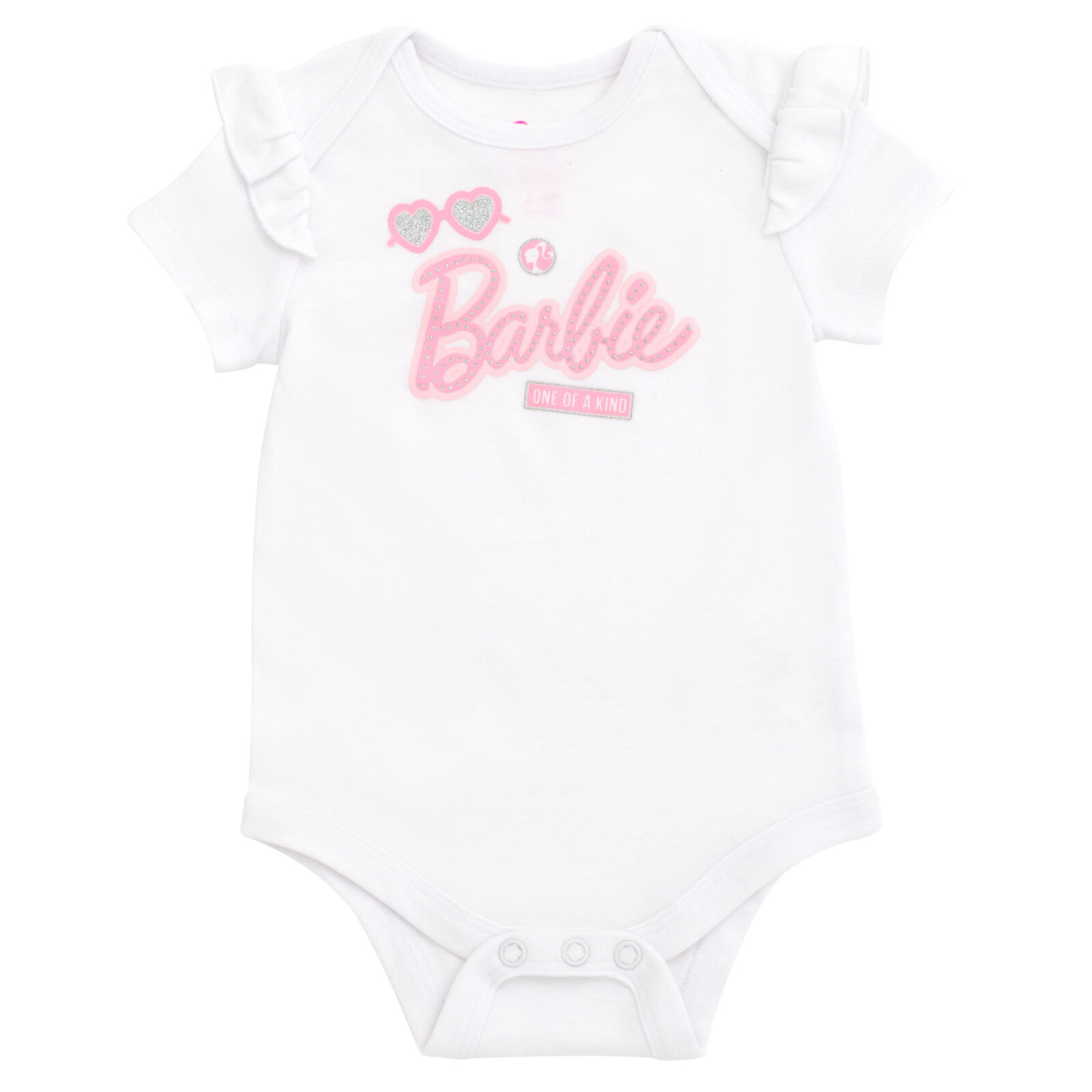 Barbie Newborn Baby Girls Bodysuit Wrap Skirt and Headband 3