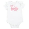 thumbnail image 3 of Barbie Newborn Baby Girls Bodysuit Wrap Skirt and Headband 3 Piece Outfit Set Pink / White 6-9 Months, 3 of 5