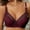 Wine, variant on TAGOLD Womens Plus Size Bra,Summer Casual Bras for Womens,Woman's Embroidered Glossy Comfortable Breathable Bra Underwear With Rims