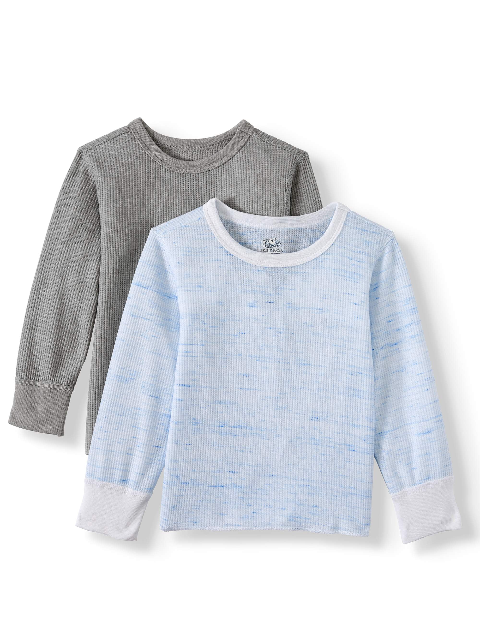 Fruit of the Loom Boys Premium 2-Pack Thermal Waffle Bottom