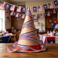 thumbnail image 2 of Patriotic Wired Ribbon for DIY Decor, Red White Blue Star Wreath Bow Making, 4th of July Craft Ribbon for Gift Wrapping and Holiday Home Decoration, 2 of 6