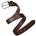 thumbnail image 3 of Falari Men Genuine Leather Casual Dress Belt With Single Prong Buckle 15 Colors, 3 of 6
