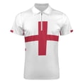 thumbnail image 4 of Flag of Georgia Official Men Zipper T-shirt Summer Casual Short Sleeve T-shirt Top, 4 of 7