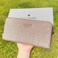 thumbnail image 3 of Kate Spade Shimmy Tinsel Glitter Boxed Large Continental Wallet Rose Gold, 3 of 4