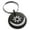 Black, variant on Stainless Steel Aztec Harmony Rune Engraved Small Medallion Circle Charm Keychain Keyring