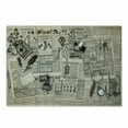 thumbnail image 1 of Clock Cutting Board, Antique Accessories Design Old Fashion Magazine Sewing and Writing Tools Print, Decorative Tempered Glass Cutting and Serving Board, Small Size, Beige and Black, by Ambesonne, 1 of 1