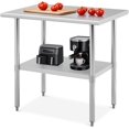 thumbnail image 1 of YUSAZENS 36 x 24 x 34 Inch Basic Kitchen Stainless Steel Workbench, 24D x 36W x 34H Heavy Duty Prep Table for Commercial Home Kitchen Use, 1 of 7