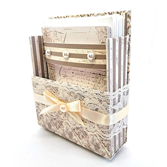 42-Pc Stationery Gift Box Set W/Reusable Desktop Organizer Box And Gold Pen - Vi