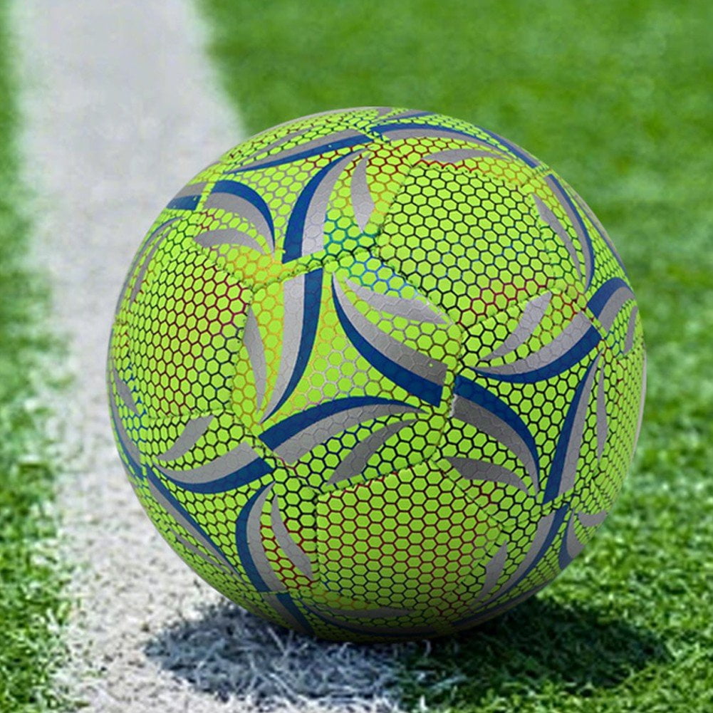 1pc Fluorescent Professional Soccer Ball - Luminous Football Standard Practice Training Soccer Ball PU Match Ball For Outdoor Training