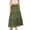 Army Green, variant on Iyufng Maxi Linen Skirts for Women Summer Casual High Waist Elastic Lining Skirt with Pockets