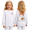 thumbnail image 2 of KPOPLK Toddler Halloween Shirts Baby Boy Girls Pumpkin Tshirts Kids Fall Long Sleeve Tee Tops Children Gift(4-5 Years,White), 2 of 8