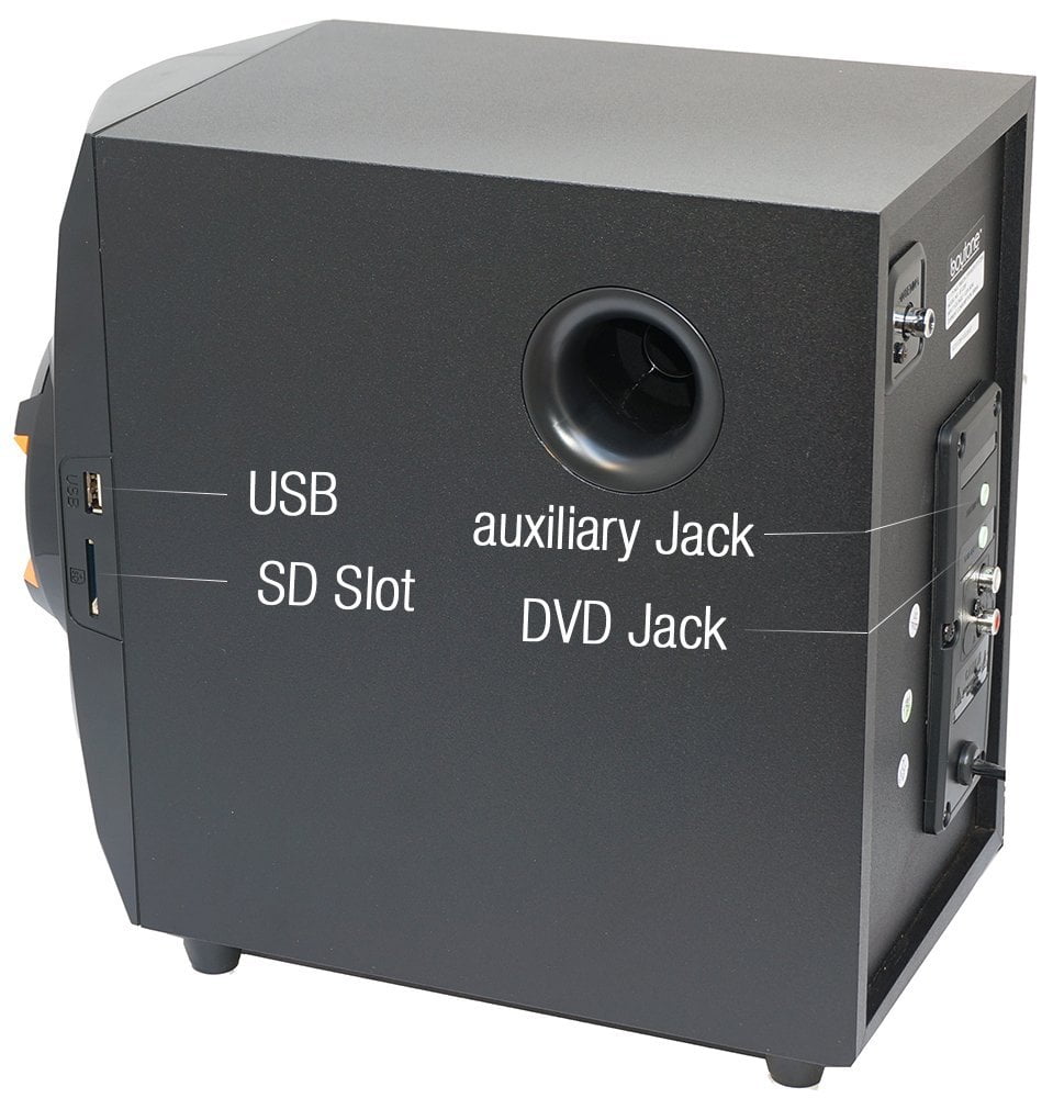 Boytone BT-324F, 2.1 Bluetooth Powerful Home Theater Speaker Systems, with FM Radio, SD USB Ports, Digital Play Back, 40 Watts, RGB Light, 並行輸入品 : Boytone BT-324F, 2.1 Bluetooth Powerful Home Theater