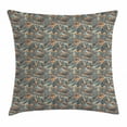 thumbnail image 1 of Abstract Throw Pillow Cushion Cover, Funky Leaves with Paintbrush Marks Earthy Tones Retro Style Garden Fashion Graphic, Decorative Square Accent Pillow Case, 24 X 24 Inches, Multicolor, by Ambesonne, 1 of 2