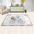 thumbnail image 3 of SKYSONIC Lightweight Soft Area Rugs Easter Watercolor Bunnies Floor Mat for Kids Playing Room Hardwood Floor Living Room Nursery Rugs, 60x39 in, 3 of 6
