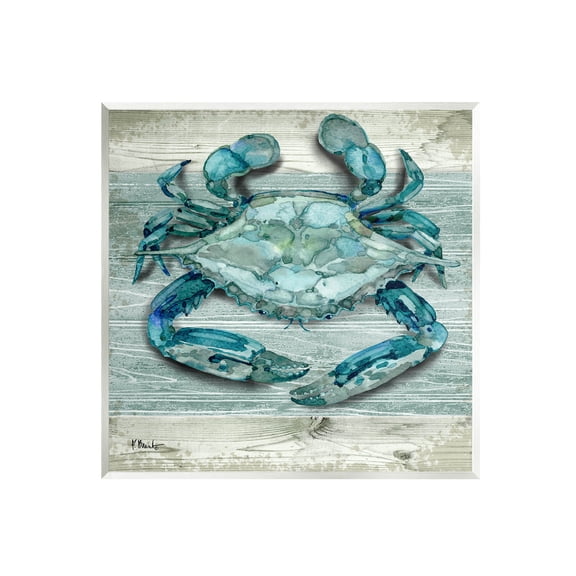 Stupell Industries Northpoint Sealife Rustic Crab Graphic Art Unframed Art Print Wall Art, Design by Paul Brent