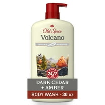 Old Spice Men's Body Wash for Men, Volcano Scent, 24/7 Shower Fresh, Exfoliation, 18 oz, 30oz