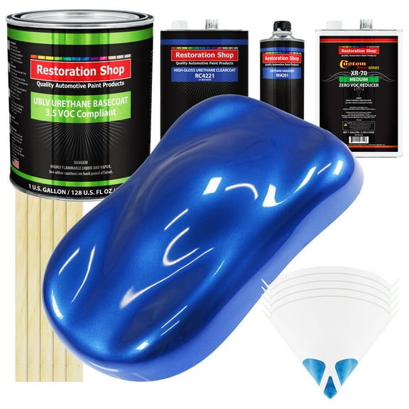 Daytona Blue Pearl Gallon Low VOC URETHANE BASECOAT CLEARCOAT Car Auto Paint Kit